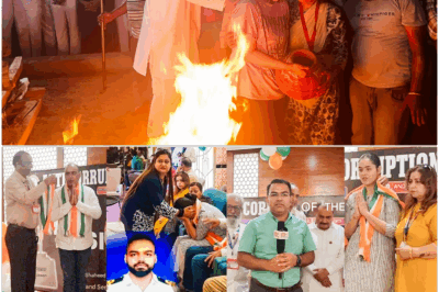 Lieutenant Vinay Narwal’s sister cried remembering her brother in a crowded program