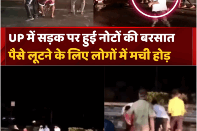 Cash Rain on the Streets of Kaushambi: Crowd Rushes to Grab Flying Notes in Viral Sensation