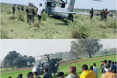 UP News: Indian Air Force Helicopter Makes Emergency Landing in Saharanpur Field, Pilot’s Quick Thinking Saves the Day!