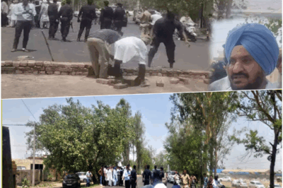 Farmer Denied Land Compensation, Builds Wall in the Middle of the Road in Protest
