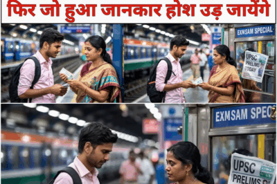 वह परीक्षा देने ट्रेन से जा रहा था, रास्ते में उसका पर्स चोरी हो गया, तभी एक अजनबी महिला मदद के लिए आगे आई।