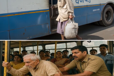 बूढ़े आदमी को बस से धक्का देकर उतार दिया गया और कहा गया कि अब कोई सीट खाली नहीं है। लेकिन अगले स्टॉप पर यही फिर हुआ।