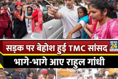 Dramatic Scenes at INDIA Alliance Protest: Rahul Gandhi Assists Fainting MP Amid Detentions