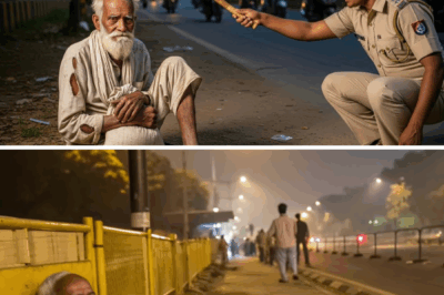 सड़क किनारे सो रहे बुजुर्ग को पुलिस ने डंडे से उठाया कहा, चल हट लेकिन एक कॉल में उसने