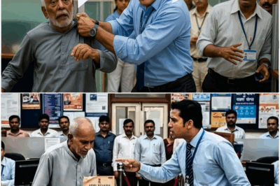 बुज़ुर्ग को बैंक से निकाल दिया गया… किसी को नहीं पता था उसकी बेटी IPS अफसर है 👴💔👮‍♀️