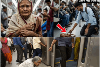 मेट्रो में बुजुर्ग महिला का पर्स गिर गया… किसी ने नहीं उठाया… लेकिन जब एक लड़के ने