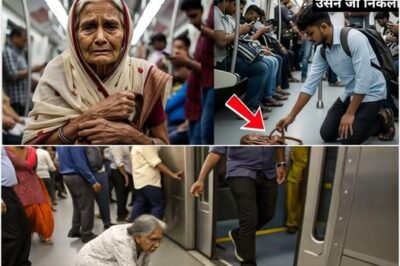 मेट्रो में बुजुर्ग महिला का पर्स गिर गया… किसी ने नहीं उठाया… लेकिन जब एक लड़के ने