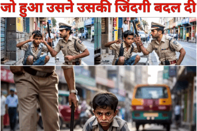 वह बच्चा अपनी बीमार माँ के लिए भीख माँग रहा था, पुलिस वाले ने उसे पकड़ा और पीटा, फिर क्या हुआ…