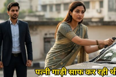 अमीर पति की गाड़ी धो रही थी पत्नी, अचानक हुआ ऐसा कि हर कोई हैरान रह गया!
