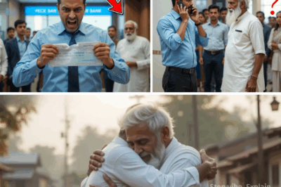 बुज़ुर्ग पिता का चेक बैंक मैनेजर ने फाड़ दिया – लेकिन 10 मिनट बाद जो कॉल आया, उसके होश उड़ गए…
