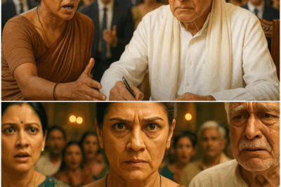 बुजुर्ग आदमी से धोखे से साइन करवा रहा था… तभी गरीब महिला ने चौंकाने वाली सच्चाई बता दी ।