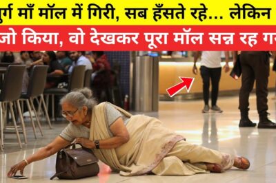 बुजुर्ग माँ मॉल में गिरी, सब हँसते रहे… लेकिन बेटे ने जो किया, वो देखकर पूरा मॉल सन्न