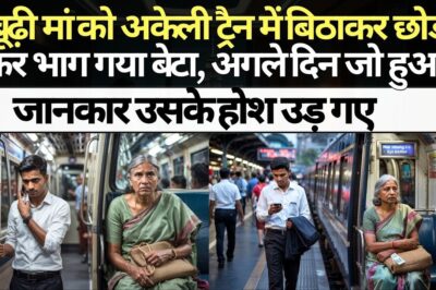 बूढ़ी मां को अकेली ट्रैन में बिठाकर छोड़ कर भाग गया बेटा, अगले दिन जो हुआ जानकार उसके होश उड़ गए