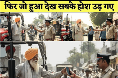 किसान बुजुर्ग को ट्रैफिक पुलिस ने रोक कर परेशान किया, तो उसने कहा प्रधानमंत्री से बात करवाओ, फिर जो