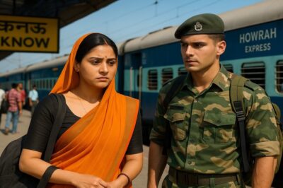 “स्टेशन पर बैठी लड़की: जब एक फौजी ने बदल दी उसकी जिंदगी!”