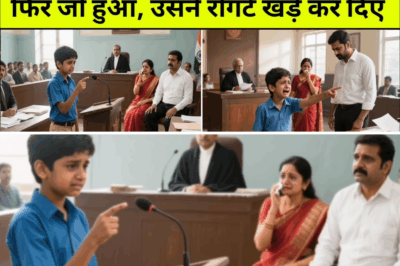 अदालत में बेटे ने पिता की ओर इशारा करके कहा – “ये वही हैं जिन्होंने मेरी माँ को धोखा दिया”… फिर….