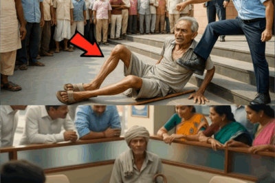 “मैनेजर ने बुज़ुर्ग आदमी को थप्पड़ मारा, लेकिन जब असली पहचान सामने आई तो सबके होश उड़ गए।”