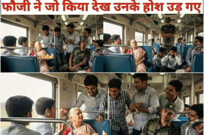 ट्रैन में कुछ आवारा लड़के एक बूढी महिला को परेशान कर रहे थे , डिब्बे में मौजूद फौजी ने जो किया देख