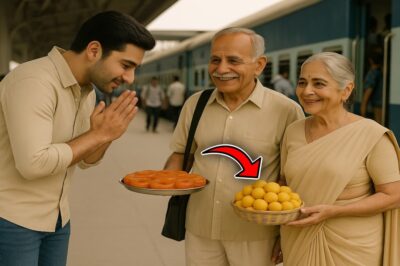ट्रेन में मिठाई बेच रहे बुज़ुर्ग दंपती की मदद कर अजनबी लड़के ने इंसानियत की मिसाल पेश की