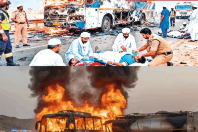 सऊदी अरब में उमरा ज़ायरीनों की बस हादसे में 45 भारतीय हाजियों की मौत — हैदराबाद में ग़म और सदमे की लहर