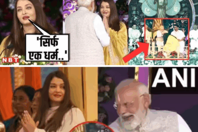 Aishwarya Rai Bachchan Touches PM Modi’s Feet, Wins Hearts with Speech at Sathya Sai Baba Centenary Event