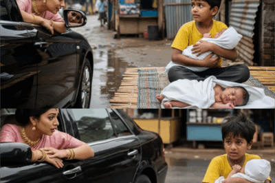 मैडम… हमें ज़रा सा दूध दे दीजिए…यह पल देखकर महिला अरबपति आधी रात की बारिश में फूट-फूटकर रो पड़ी।