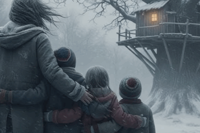 Karda Kaybolan Bir Dul Ve Çocukları, Bir Ağaç Ev Buldular. Mutfak Bir Sır İçeriyordu