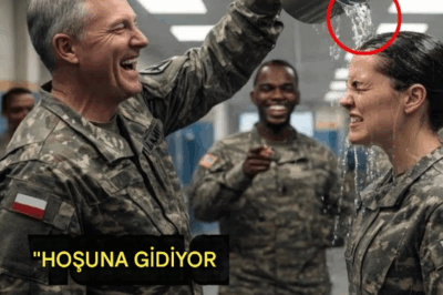 General onun üzerine su döktü, o da onu tek vuruşta yere serdi.