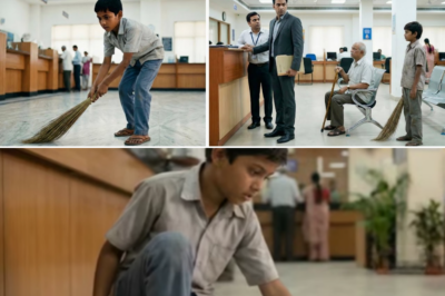 बैंक में झाड़ू लगाते बच्चे ने उठाया एक सवाल.. और पूरा सिस्टम हिल गया – फिर जो हुआ!