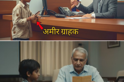 भिखारी समझकर बच्चे को बैंक से निकाला… जैसे ही बैलेंस देखा, सब हैरान रह गए!