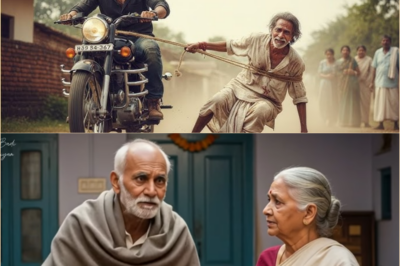 ज़ालिम बेटे ने बुज़ुर्ग बाप को बाइक के साथ बाँधकर घसीटा, लेकिन फिर जो हुआ, उसने पूरे गाँव हिला दिया।