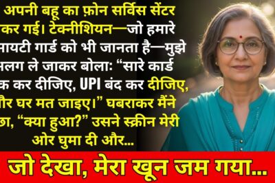 बहू का फोन ठीक कराने गई सास, मैकेनिक की बात सुनकर उड़ गए होश! 😱 “अपने सारे कार्ड अभी ब्लॉक करो…”