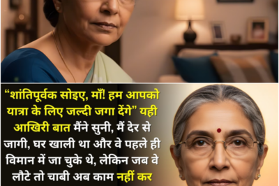 “शांतिपूर्वक सोइए, माँ! हम आपको यात्रा के लिए जगा देंगे” “मैं जागी और घर खाली था!”
