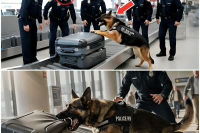 Kinagat ng isang asong pulis ang isang maleta sa paliparan — makalipas ang ilang segundo, biglang tumahimik ang buong paliparan!