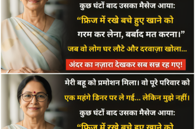 बहू ने कहा: “बचा खाना गरम कर लेना” —मेरे अगले कदम ने सबको चुप करा दिया 😮
