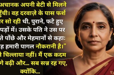 मेरे दामाद ने मेरी बेटी पर जूते पोंछे और मेहमानों से कहा कि वह एक पागल नौकरानी है…