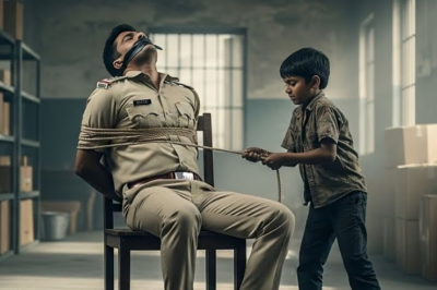 10 साल के बच्चे की हिम्मत: पुलिसवाले की बची जान
