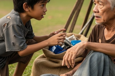 “Isang Ulilang Bata ang Tumulong sa Pobreng Hardinero—Ngunit May Isang Lihim na Hindi Niya Inaasahan! Gabi ng Luha, Kabutihan, at Pagbunyag ng Kasamaan: Nabuksan ang Sugat ng Lipunan, Nabago ang Kapalaran ng Bayan!”