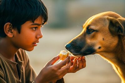 अनाथ बच्चे ने भूखे कुत्ते को खिलाई अपनी आखिरी रोटी…फिर कुत्ते ने जो किया, वह देख आप दंग रह जाएंगे!