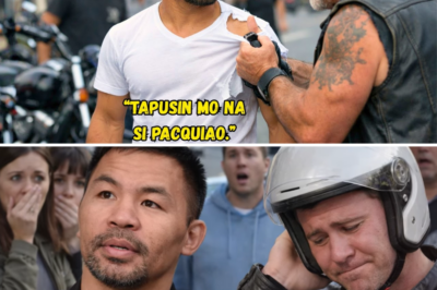 “BINASTOS, BINASTA, BINASAG: PINUNIT NG BIKER ANG DAMIT NI Manny Pacquiao — ANG SUMUNOD, PARANG KIDLAT NA NAGPAHINTO SA BUONG KALSADA!”